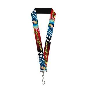 Lanyard - 1.0" - Wonder Woman Face w Stars